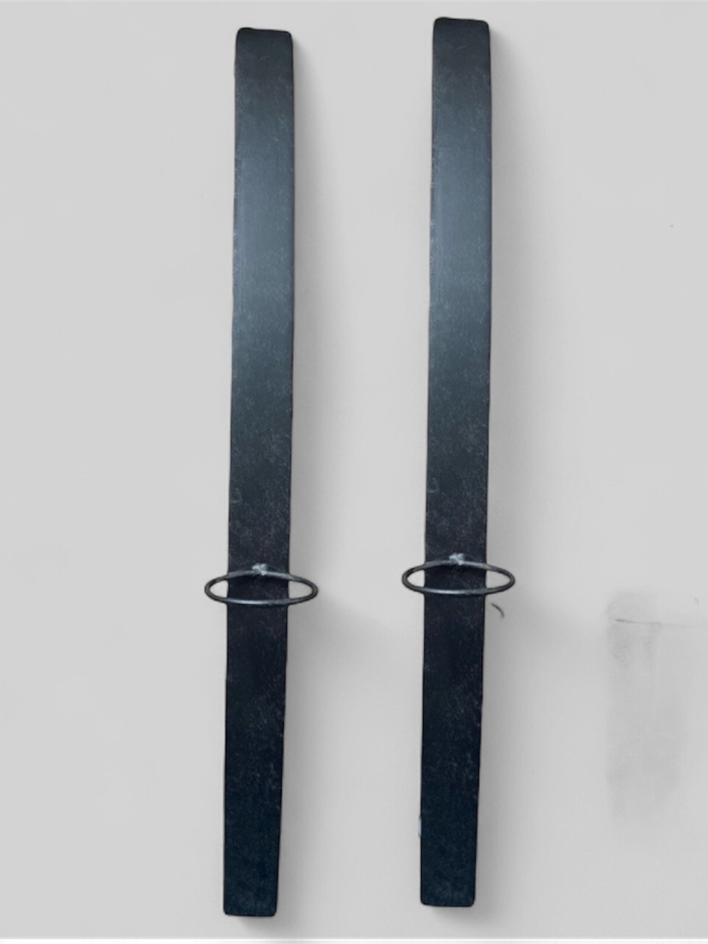 Black metal curved votives wall sconces